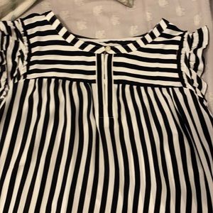 LOFT BLACK AND WHITE SHIRT